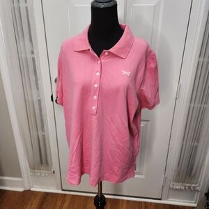 Talbots Woman Dragonfly Pink‎ Polo  Size 1X